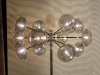 Chandelier 12 Clear Glass Spheres - Model in Smoked version 