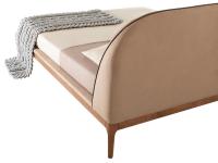Upholsterd bed with thin wooden bed frame Bernini 