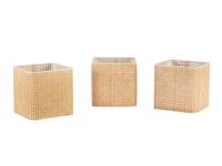 Straw baskets for the compartments of the Kaspar bookcase, available as an option