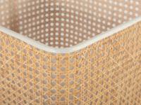 Details of the straw basket, an optional accessory for the Kaspar bookcase compartments