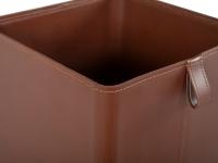 Details of the leather basket, an optional accessory for the Kaspar bookcase compartments