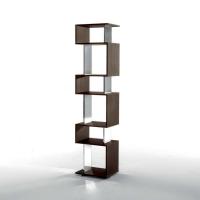 Osuna free-standing swivel bookcase with mirror inserts