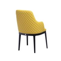 Cleo modern leather armchair with diamond pattern on back