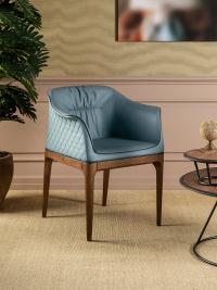 Mivida tub armchair with quilted backrest