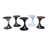 Andorra coffee table with "hourglass" structure in lacquered metal and top in glass, porcelain stoneware or wood veneer