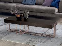 Cruz coffee table with tubular metal structure