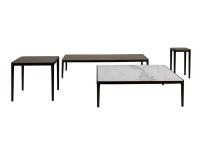 Fidelio coffee table models in square and rectangular top 