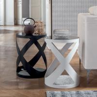 Coffee table with crisscross structure Rimini - sofa side version