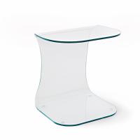 Beside curved glass nightstand