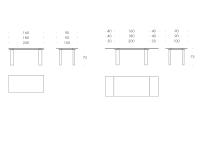 Brooklyn table - Models and measurements 