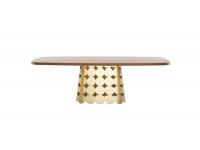 Pois dining table with solid-wood top in Canaletto walnut