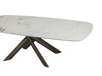 Style table with shaped rectangular top