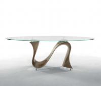 Table with central sinuous base Wave