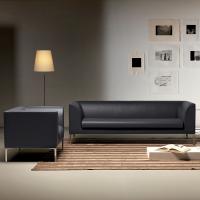 Alias armchair and 3 seater sofa with leather cover