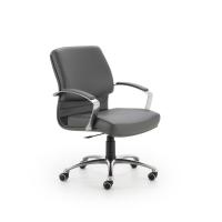 Aqaba operational chair with armrests and faux leather cover