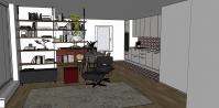 Living/Sitting Room 3D Design Project - bookcase