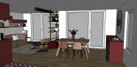 Living/Sitting Room 3D Design Project - dining area
