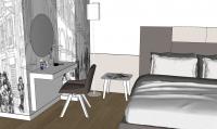 Bedroom 3D Design Project - view of the dressing table