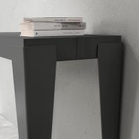 Shift console table when closed - charcoal finish