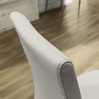 Fleming chair covered in eco-leather  - detail of the stitching that follows the undulating line of the backrest