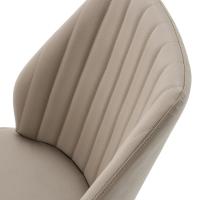 Pamela elegant upholstered chair with trapezoidal backrest