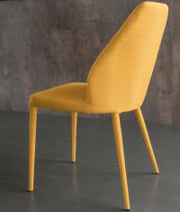 Pamela chair in mustard yellow fabric