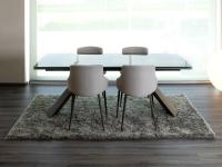 Shore modern table in extending version combined with Count chairs