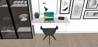  Living/Sittin Room 3D design - desk
