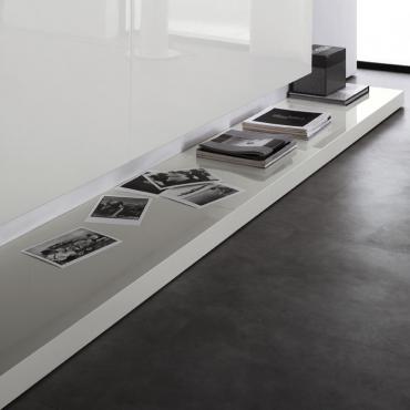 Plan weiße Bodenplatte für Wohnzimmer mit Stellfüßen