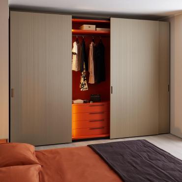 Kleiderschrank mit Schiebetüren h.230 oder 255 cm Focus Wide