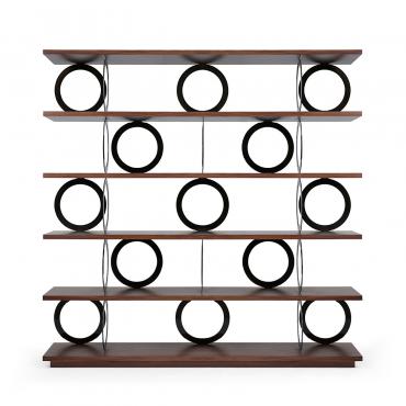 Raumteiler Gordon von Borzalino, Design-Bücherregale aus Holz 