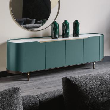 Credenza di design con fianchi curvati Oasi di Cantori