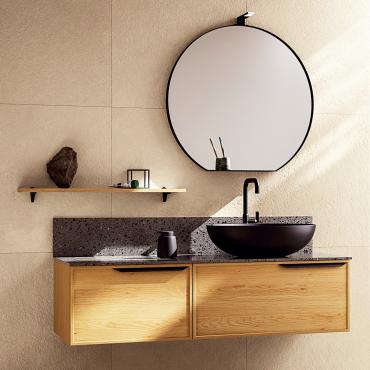 Badezimmermöbel mit Waschbecken und Spiegel N99 - Frame