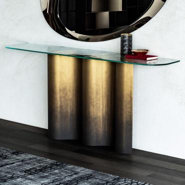 Konsolentisch aus Glas für den Eingangsbereich Nettuno von Cattelan