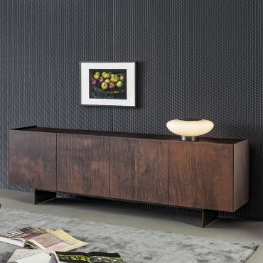 Credenza in legno effetto Corten Blush di Bonaldo