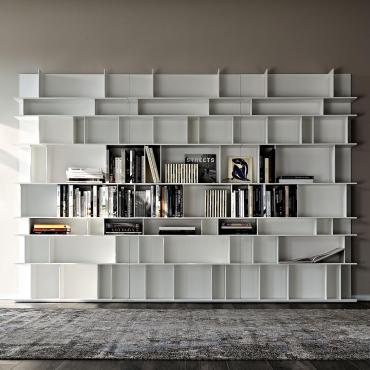 Wally modernes Bücherregal in Weiß von Cattelan