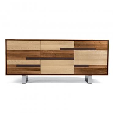 Credenza moderna in legno patchwork Aomori