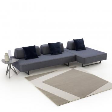 Prisma Air modulares Sofa mit Kufen aus Metall