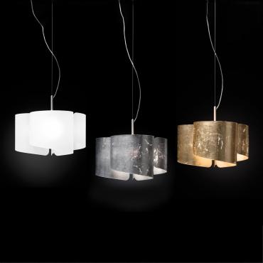 Weißes Glas Lampe Ricciolo - hängende Modelle