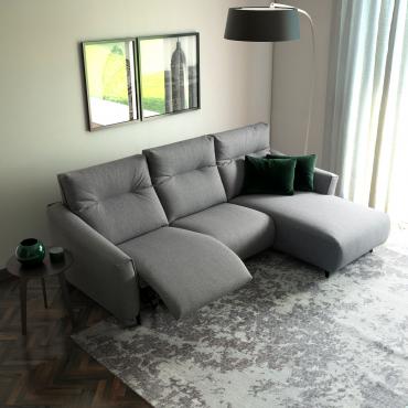 Modernes Relax Sofa Prado mit motorisiertem Relax Mechanismusfür Rückenteil und Sitz