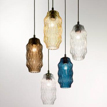 Jugendstil-Lampe aus mundgeblasenem Glas Japan