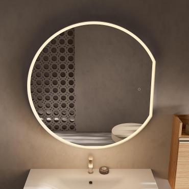 Specchio da bagno con LED regolabile Halo