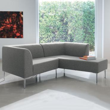 Alias kleines Sofa fürs Wartezimmer im Modell D, mit Stoff bezogen