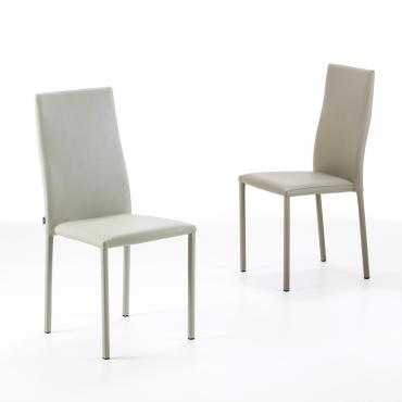Royale weißer Stuhl aus Kunstleder