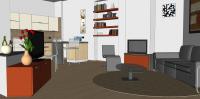 Open Space 3D Design  - living room environment