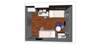 Projekt 3D Schlafzimmer - Ansicht von oben