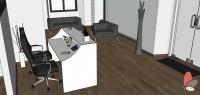 Progettazione 3D Ufficio 1 - vista bancone reception