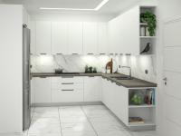 Progettazione 3D Open Space - render cucina