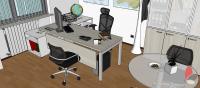 3D Projekt Büro 1 - Ansicht Schreibtisch