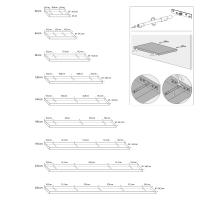 Mensola lineare in legno Plan - Dimensioni e supporti a scomparsa